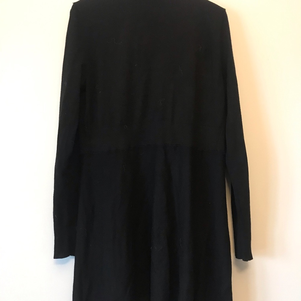 Black sweater with (5) gold button sleeves